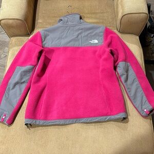 The North Face Womens Denali Jacket L Parasol Pink and Sonnet Grey Polartec 300